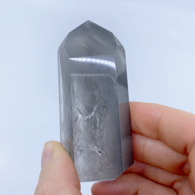Grey Lithium Quartz Point #23 | Crystals