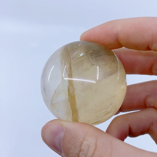 Golden Calcite Sphere #3 | Crystals
