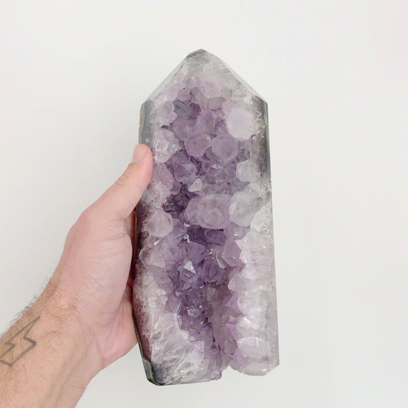 Amethyst Agate Polished Point #10 | Crystals