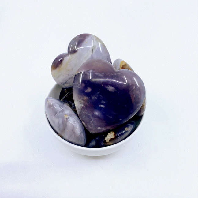 Purple Chalcedony Heart | Crystals