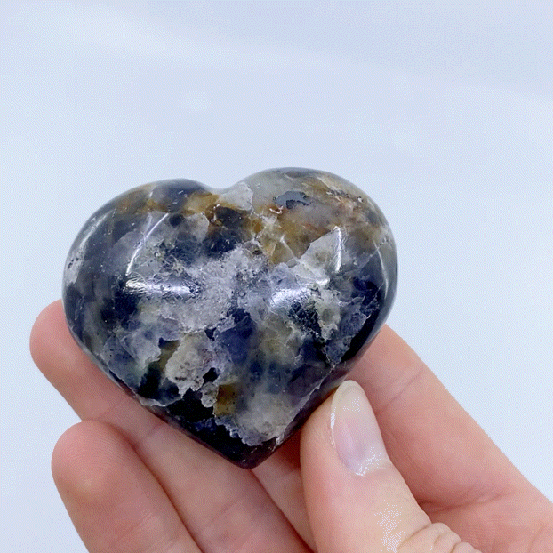 Iolite & Sunstone Heart #6 | Crystals