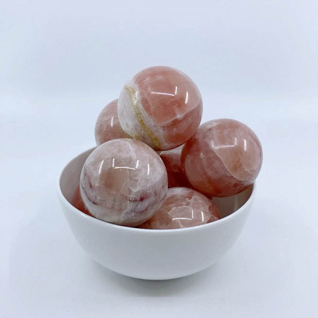 Strawberry Calcite Sphere | Crystals