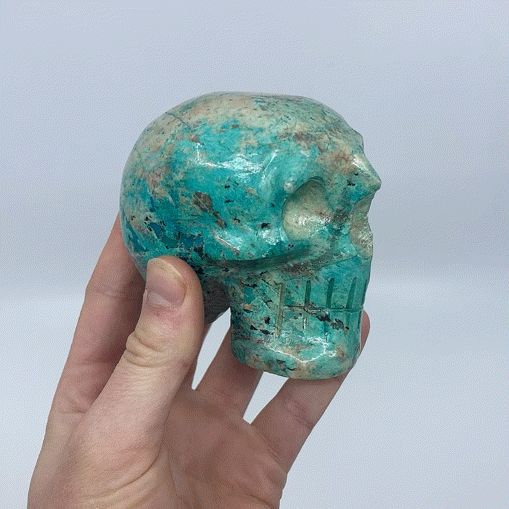 Chrysocolla Skull #3