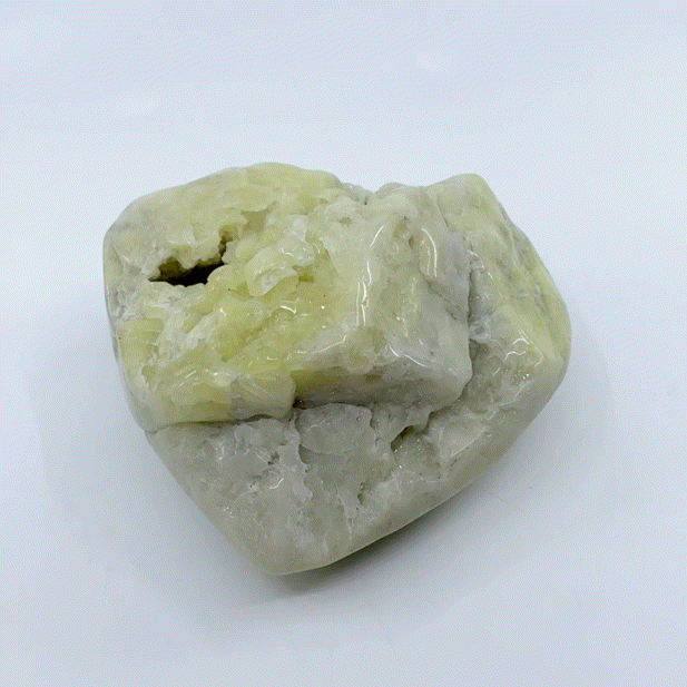 Sulphur in Quartz Heart Cluster #2 | Crystals