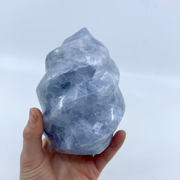 Blue Calcite Flame #5