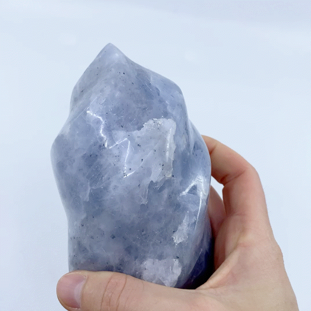 Blue Calcite Flame #1 | Crystals