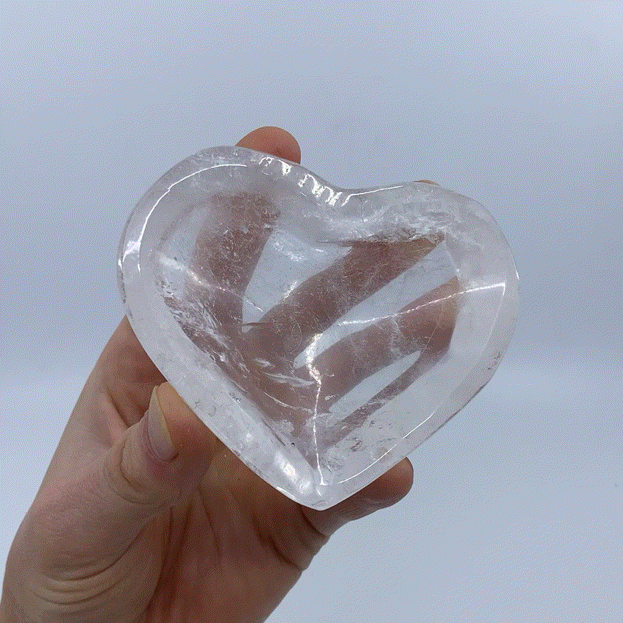 Clear Quartz Heart Trinket Bowl #2