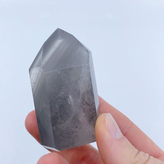 Grey Lithium Quartz Point #20 | Crystals
