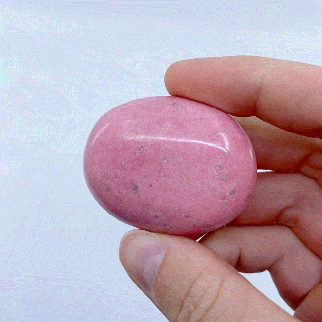 Thulite Palm Stone #10 | Crystals