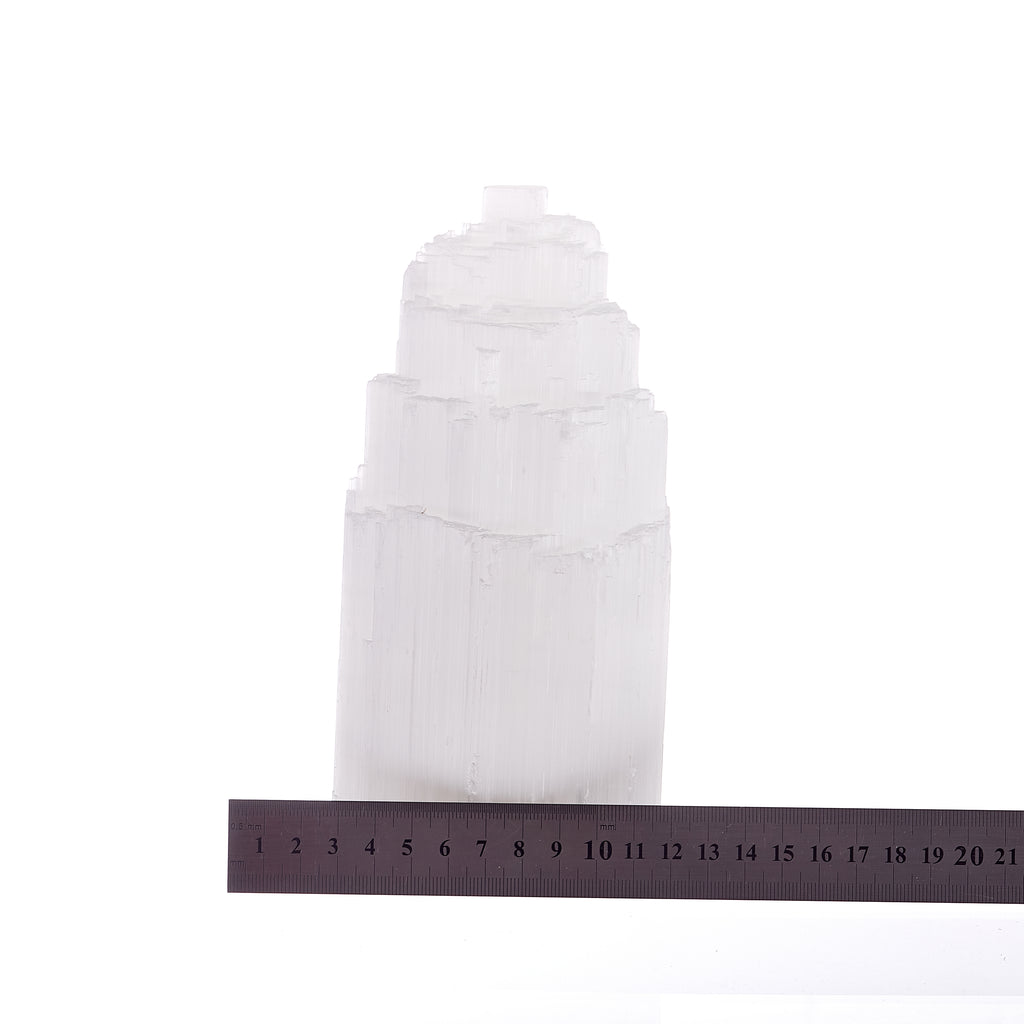 Selenite Tower Lamp // 18cm | Crystals