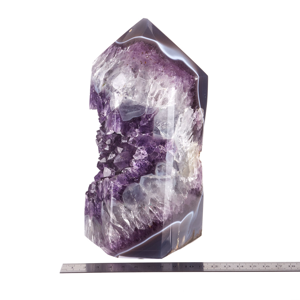 Amethyst Agate Polished Point #6 | Crystals
