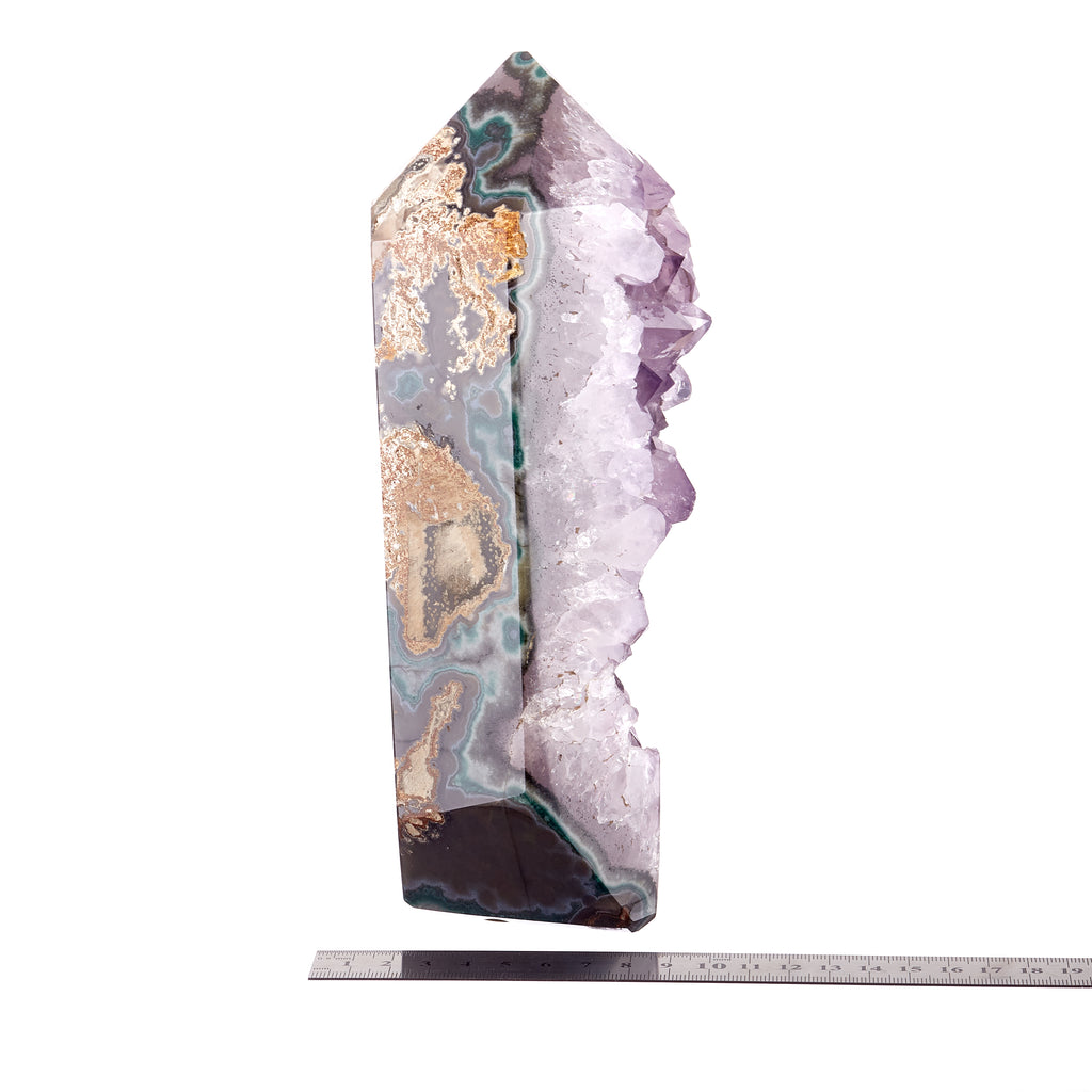 Amethyst Agate Polished Point #10 | Crystals