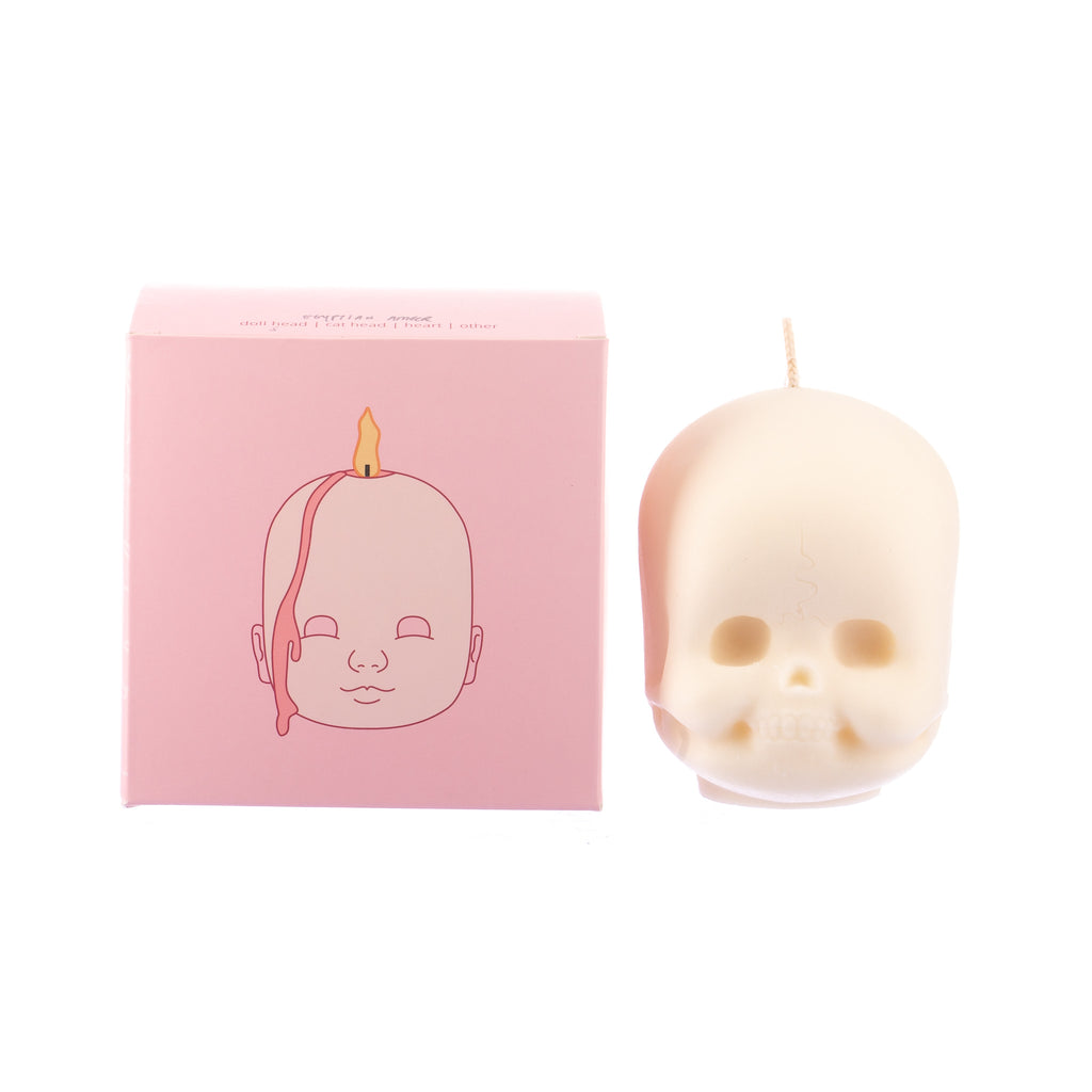 You, Me & Bones // Skull Head - White | Candles