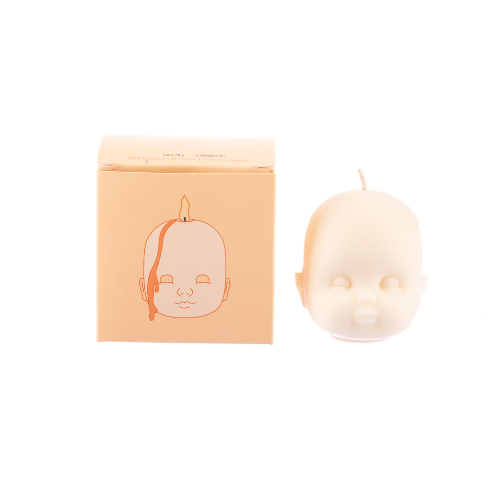 You, Me & Bones // Doll Head Candle - White | Candles