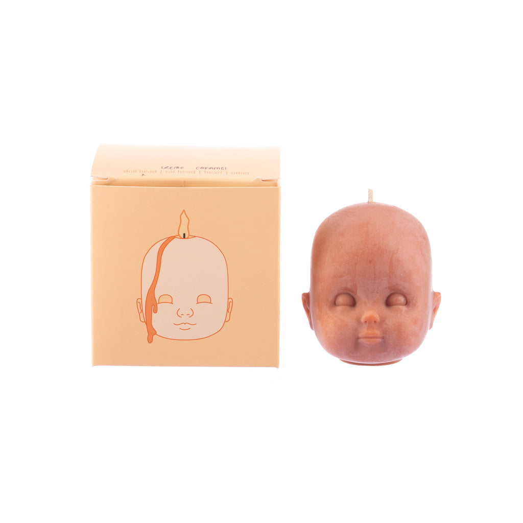 You, Me & Bones // Doll Head Candle - Terracotta | Candles