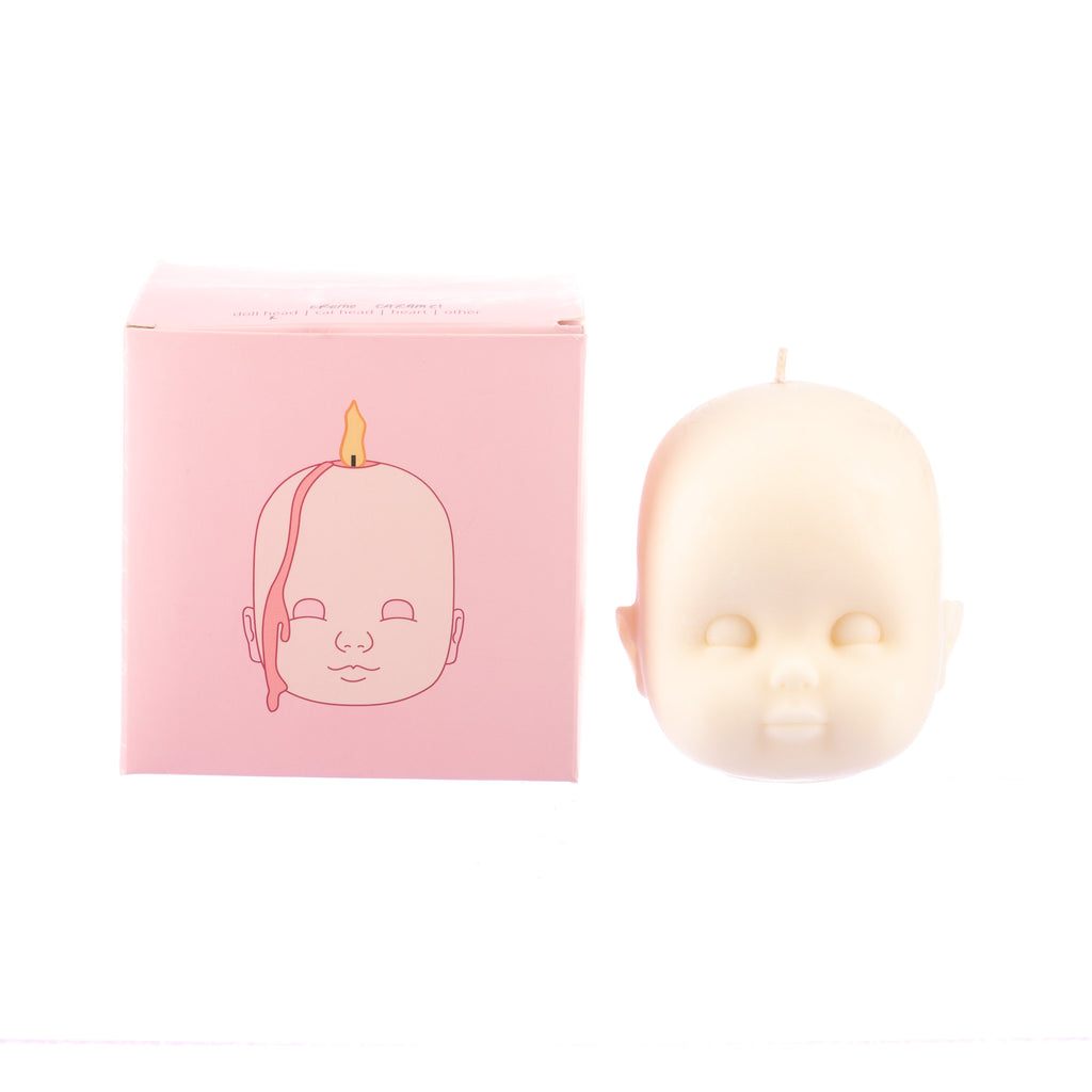 You, Me & Bones // Doll Head Candle - White | Candles