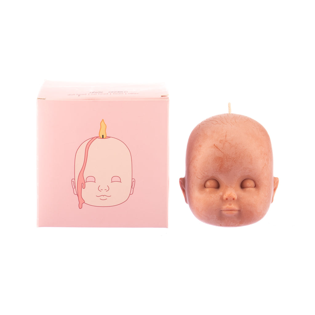 You, Me & Bones // Doll Head Candle - Terracotta | Candles