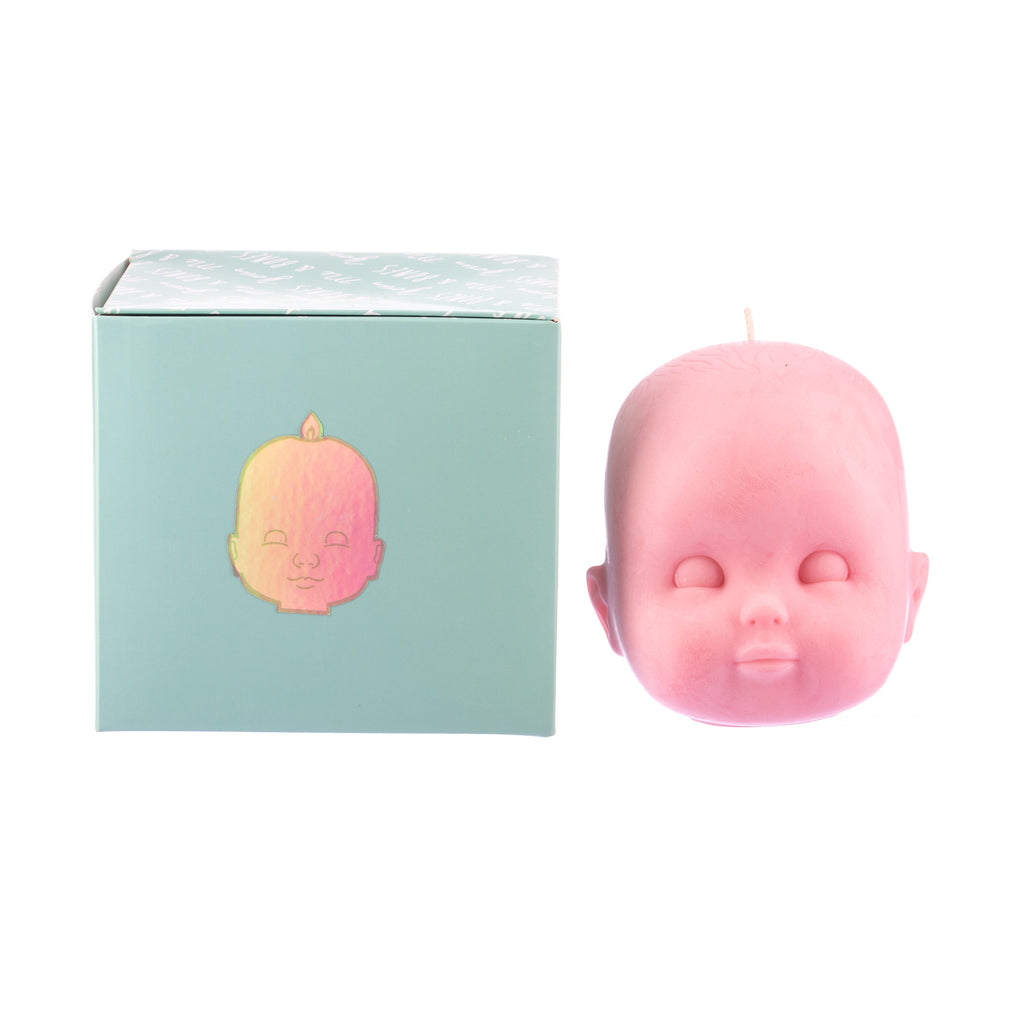 You, Me & Bones // Doll Head Candle - Pink | Candles