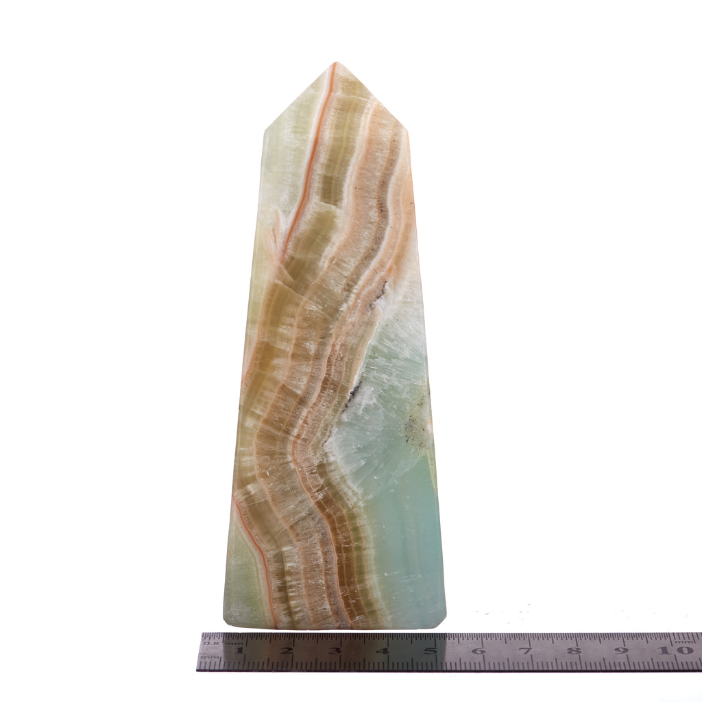 Pistachio Calcite Obelisk #1 | Crystals
