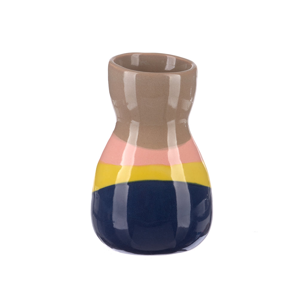 Jones & Co //  Saturday Vase - Blue & Yellow Splice | Jones and Co