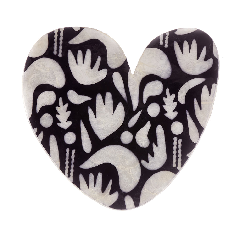 Jones & Co // Allsorts Heart - B&W | Ceramics