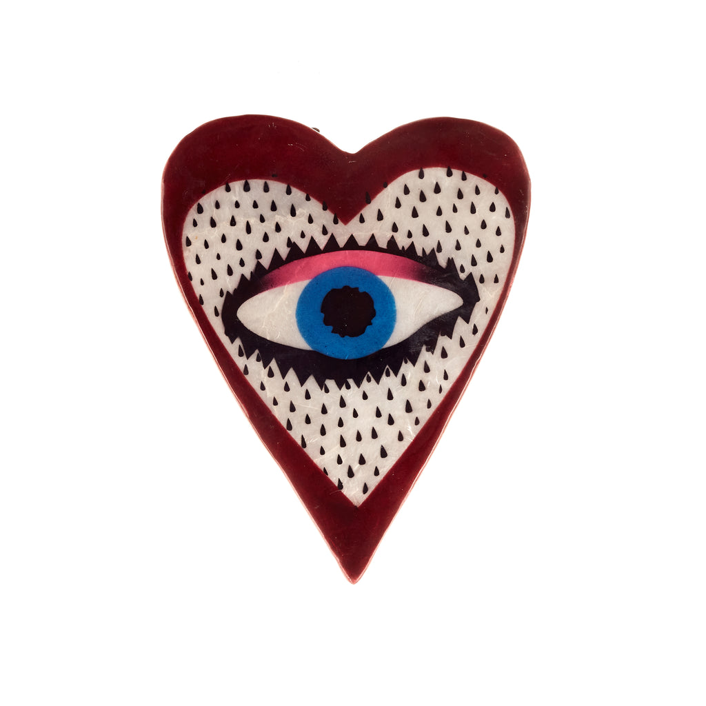 Jones & Co // Heart Eye Maroon | Ceramics
