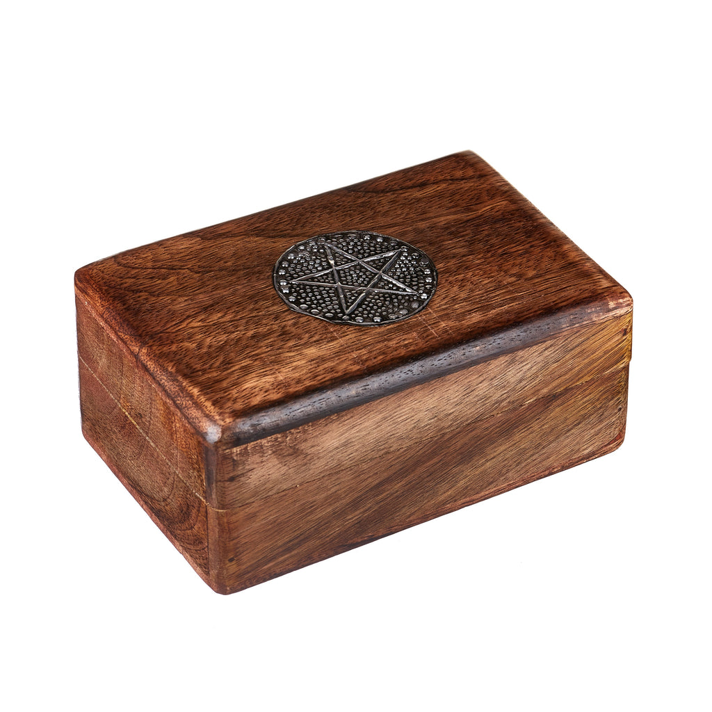 Wooden Box with Pentagram | Accessories