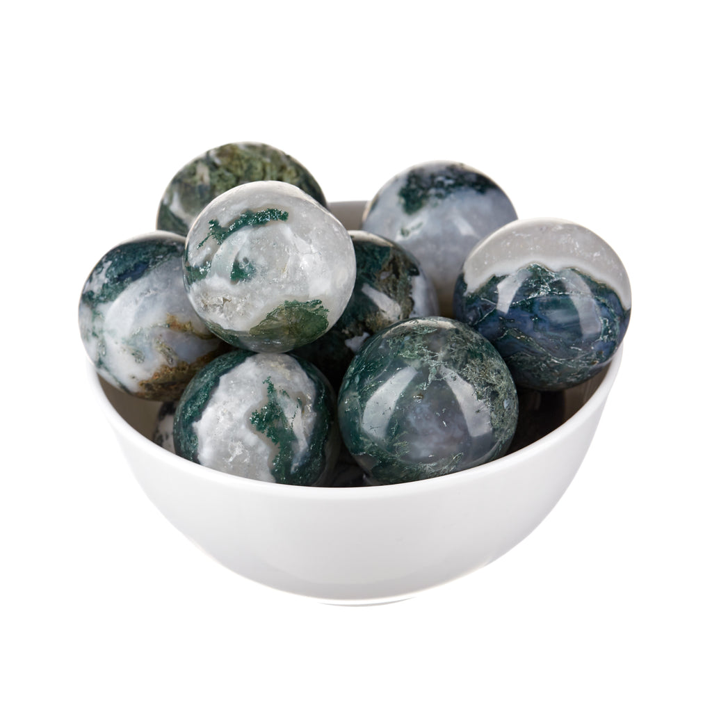 Moss Agate Spheres | Crystals