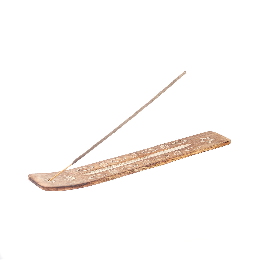 Carved Wooden Incense Holder // Star Shine | Incense