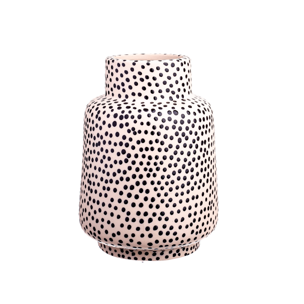 Jones & Co // Black Spotted Vase | Jones and Co