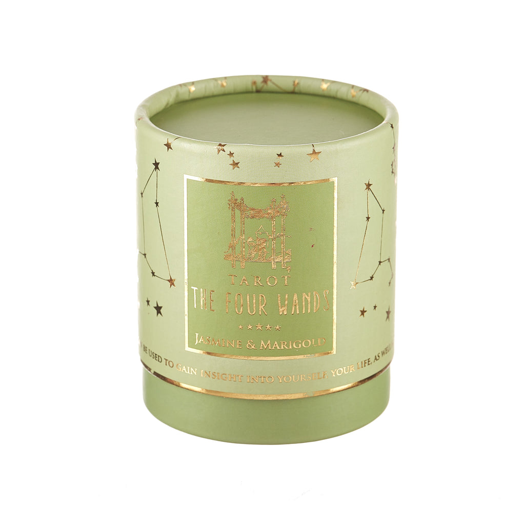 The Four Wands Tarot Candle - Jasmine & Marigold