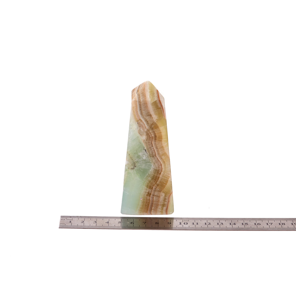 Pistachio Calcite Obelisk #7 | Crystals
