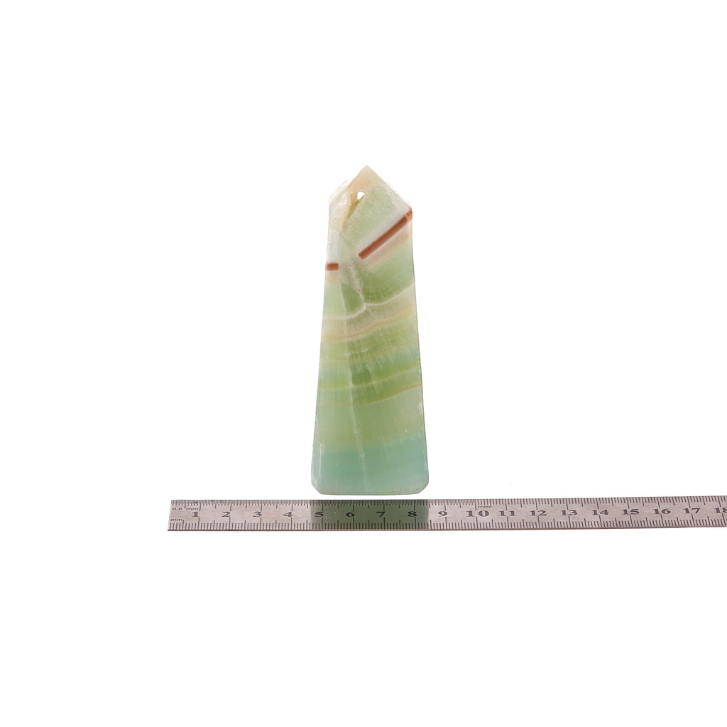 Pistachio Calcite Obelisk #8 | Crystals