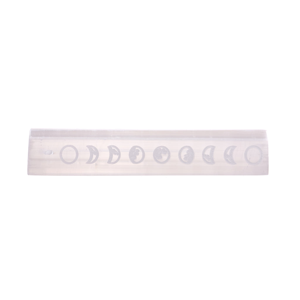 Selenite Incense Holder - Moon Phases | Crystals