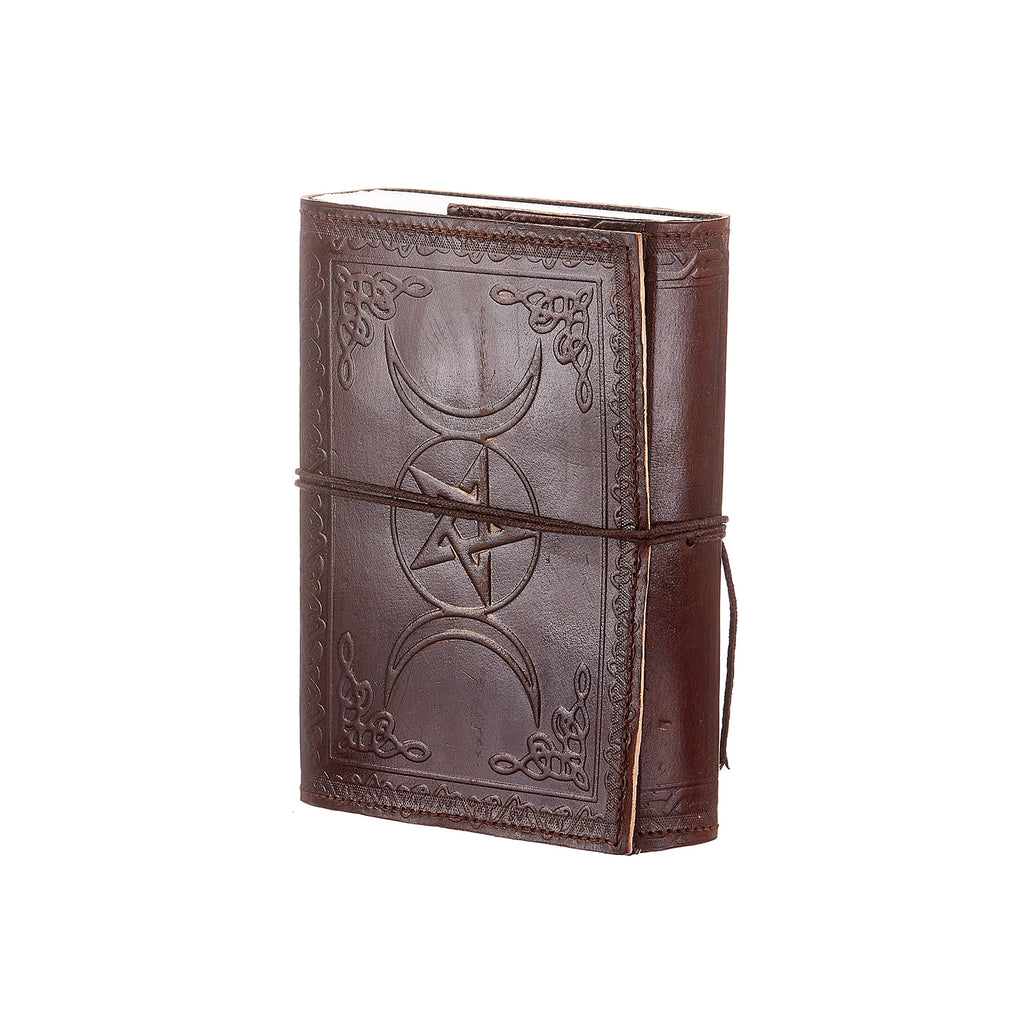 Triple Moon Pentacle Leather Journal | Journals