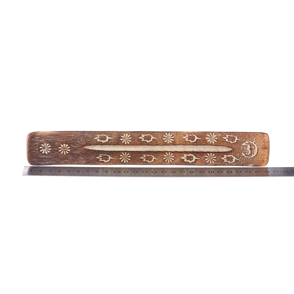 Carved Wooden Incense Holder // Moon | Incense