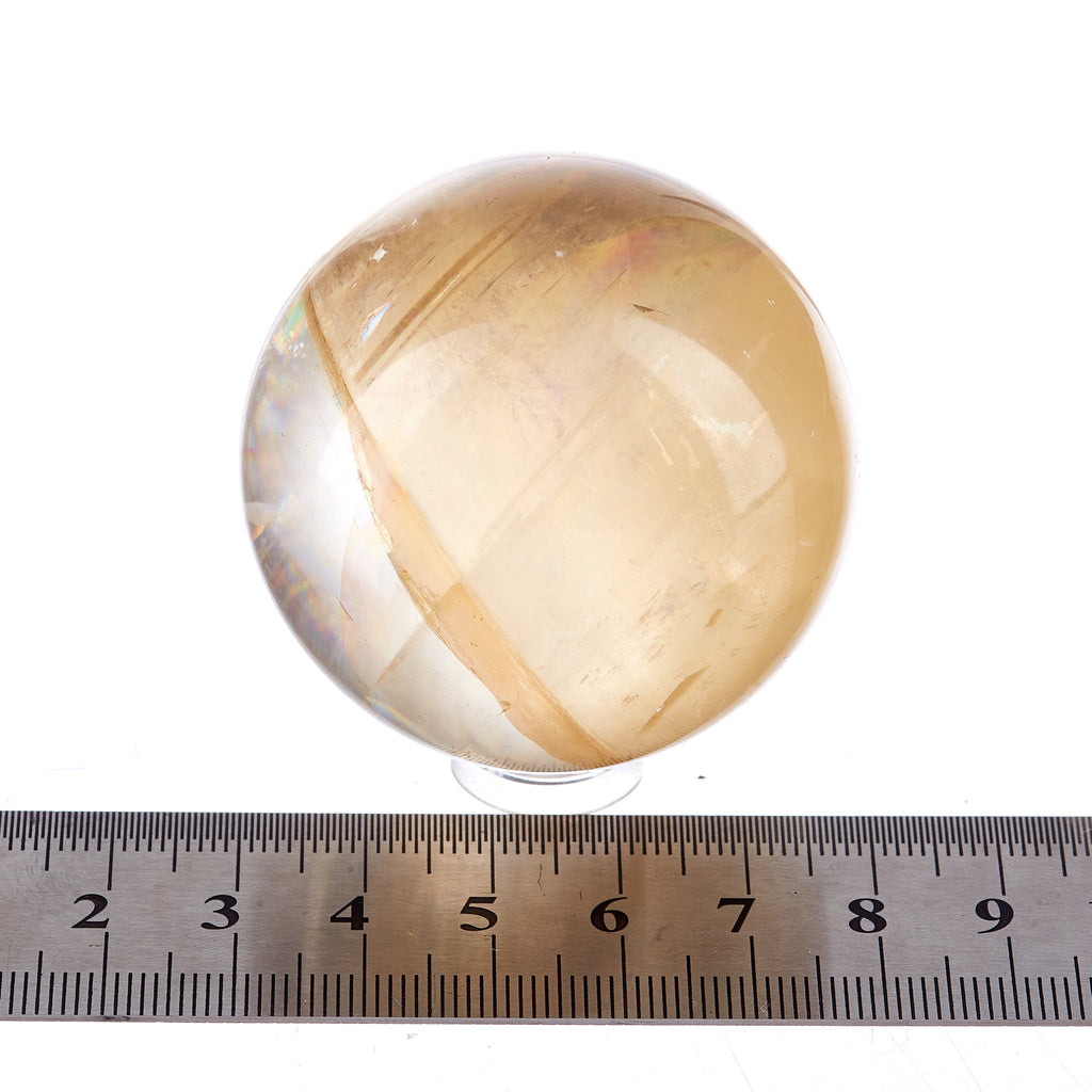Golden Calcite Sphere #3 | Crystals