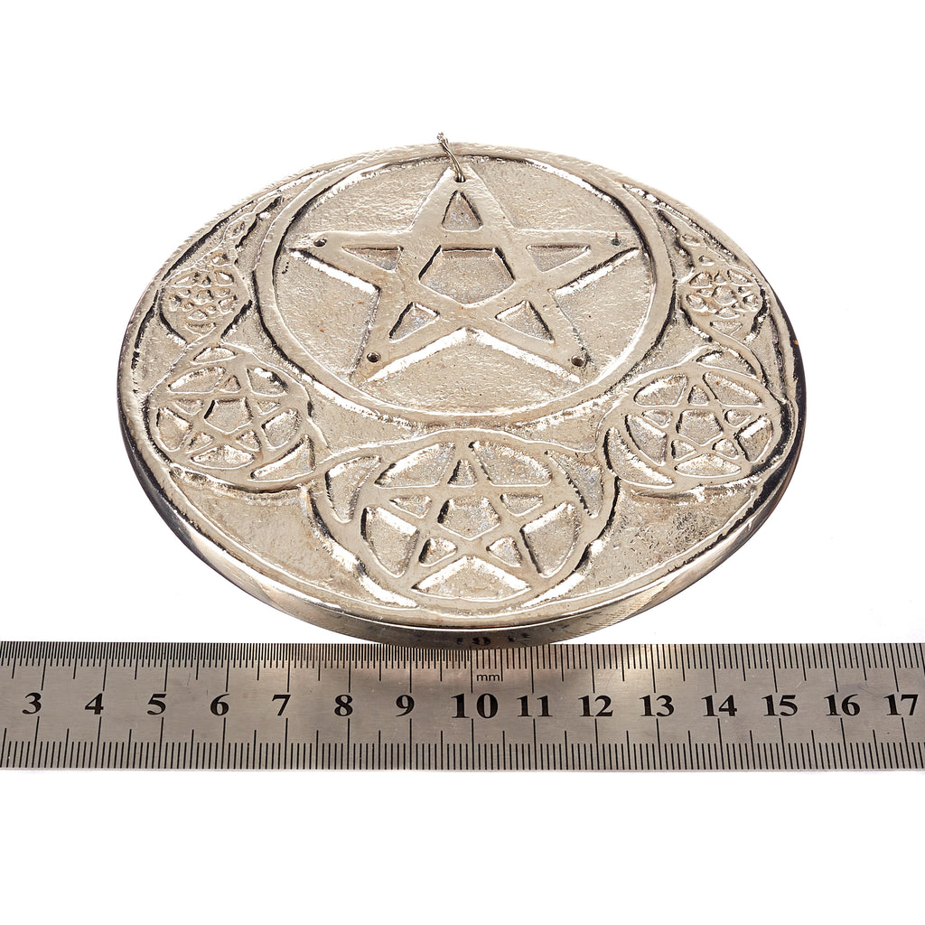 Six Pentagrams Aluminium Incense Dish | Incense
