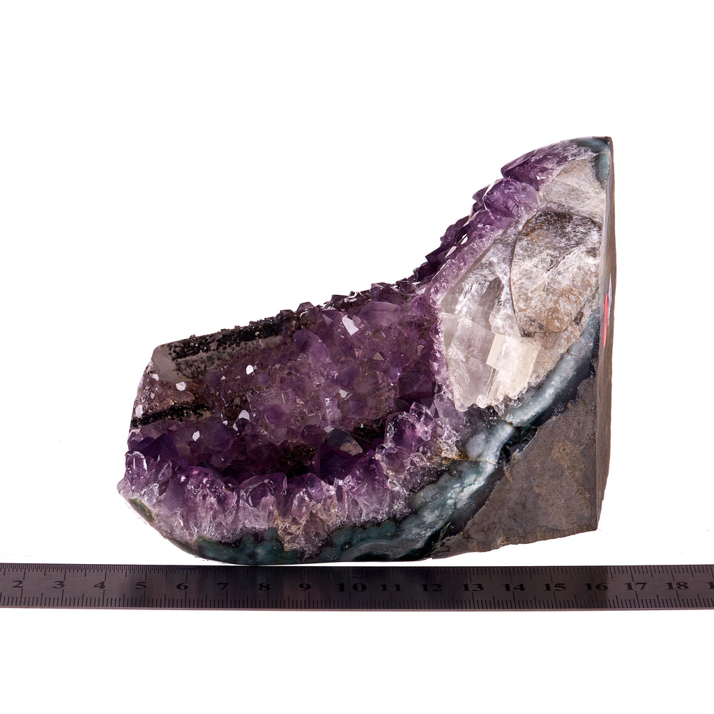 Amethyst and Calcite Base Cut #1 | Crystals