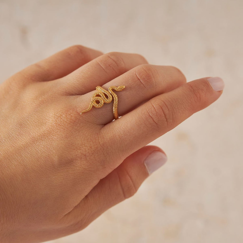 Midsummer Star // Sacred Serpent Ring - Gold | Jewellery