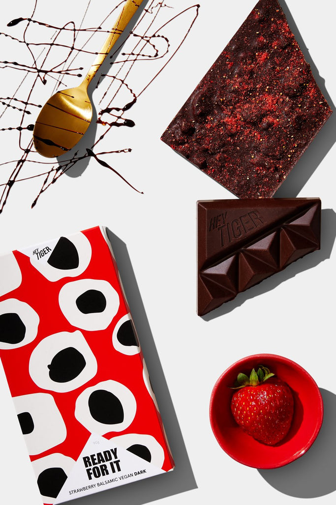 Hey Tiger // Ready For It - Strawberry and Balsamic Dark Chocolate 30g | Confectionery