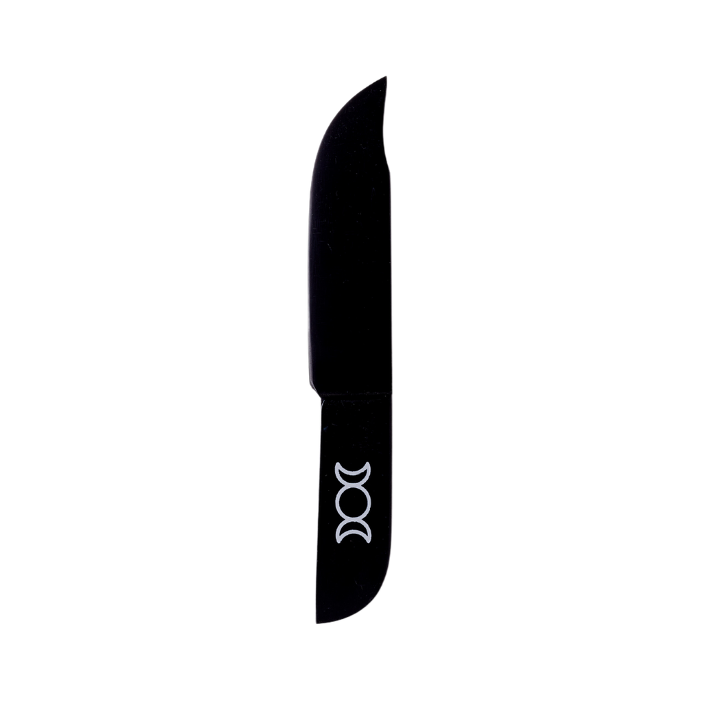 Athame // Black Acrylic Triple Moon - 18cm | Accessories