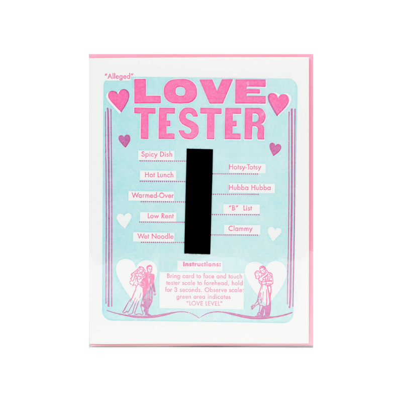 Love Tester Greeting Card - Steam Whistle Letterpress | Greeting Cards