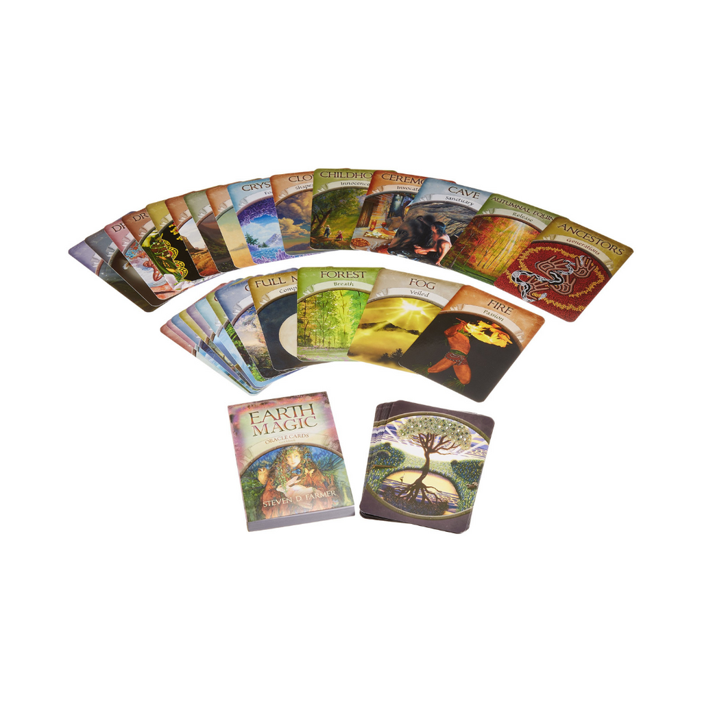 Earth Magic Oracle Cards: A 48-Card Deck and Guidebook // by Steven D. Farmer | Decks