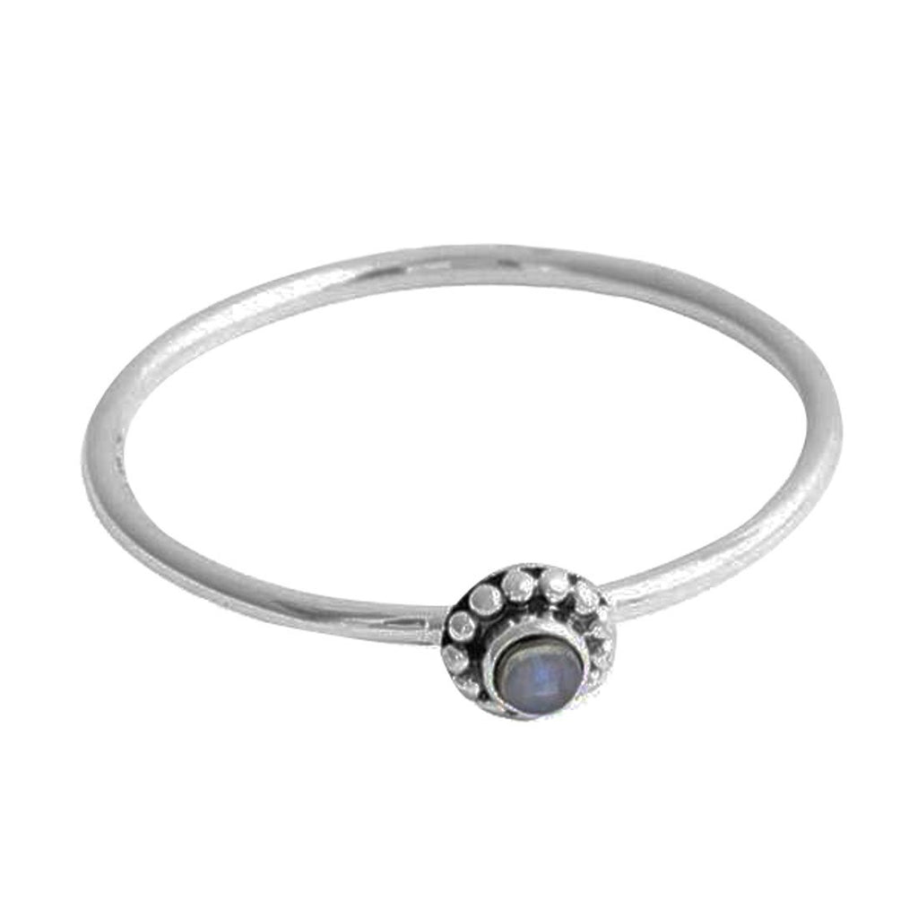 Midsummer Star // Dainty Beaded Flower Moonstone Ring | Jewellery