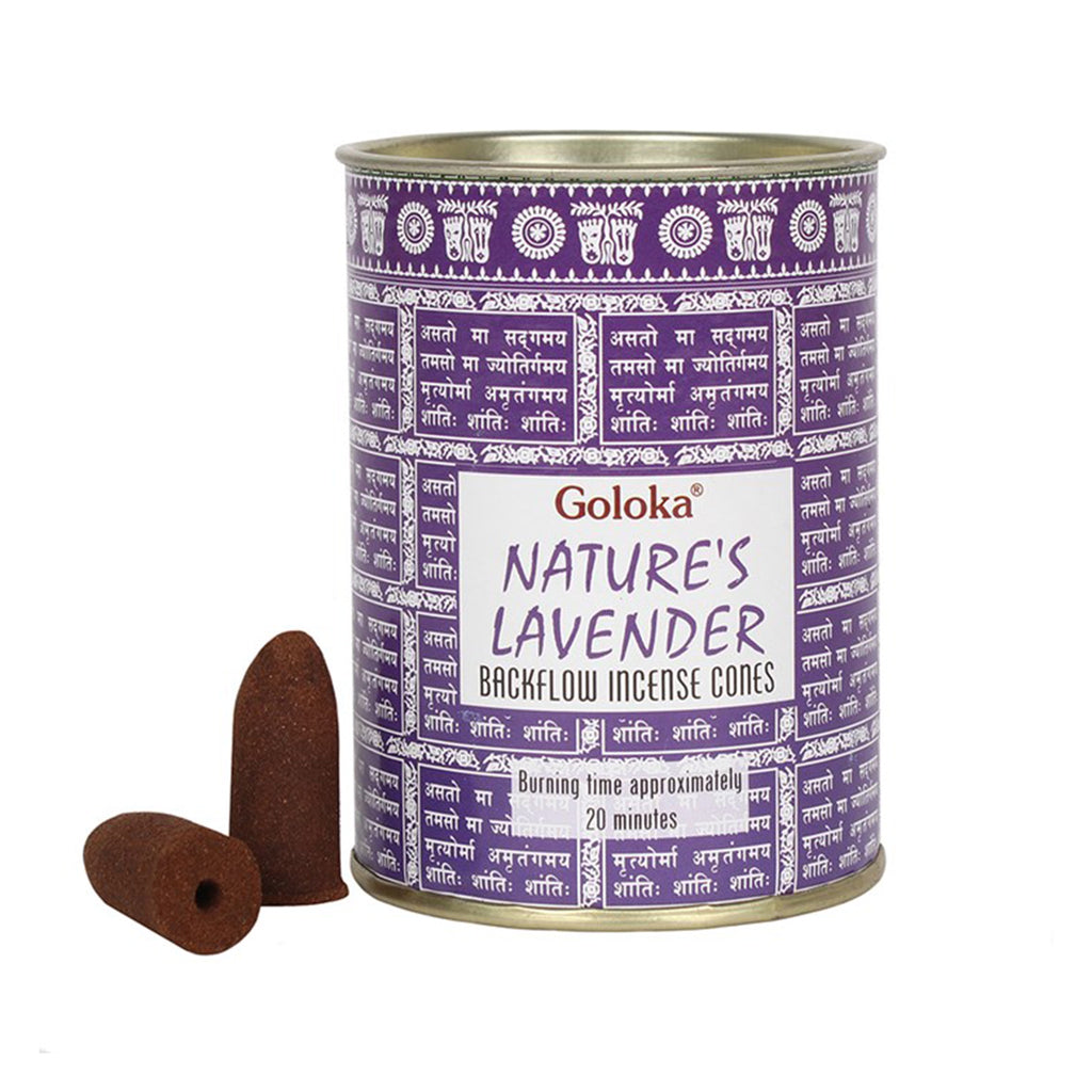 Goloka //  Nature's Lavender Backflow Incense Cones | Incense
