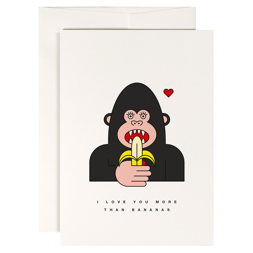 Redfries // Gorilla Greeting Card | Greeting Cards