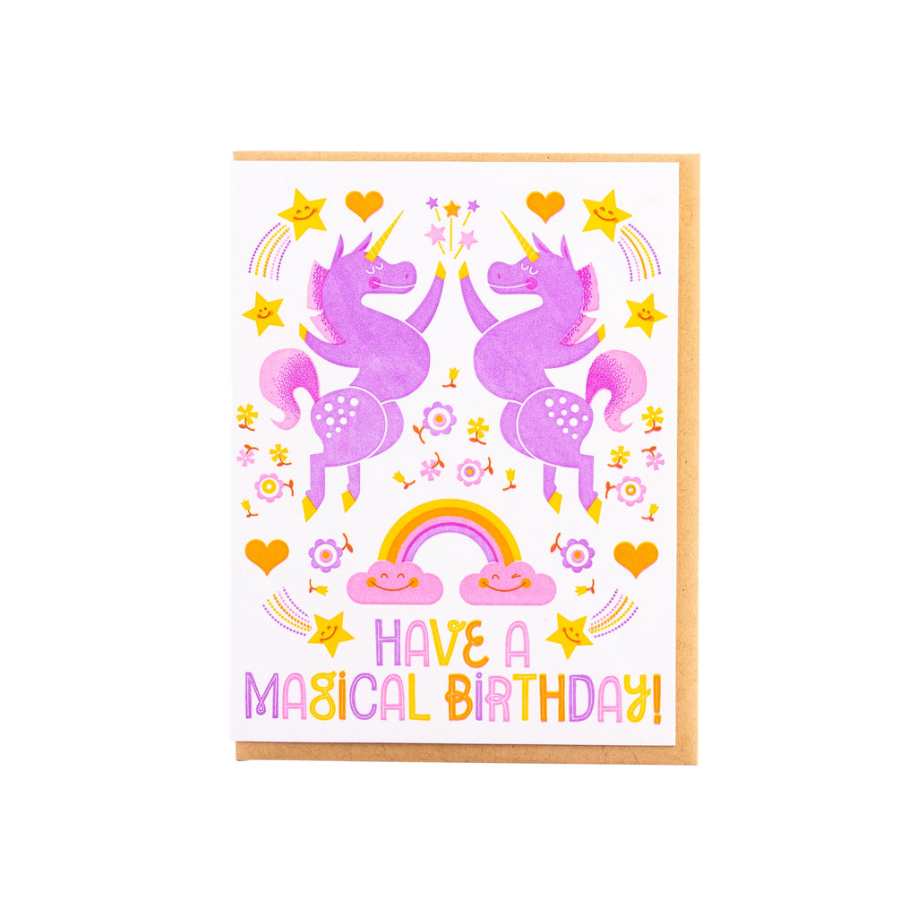 Hello Lucky // Unicorn Hi Five Greeting Card | Greeting Cards