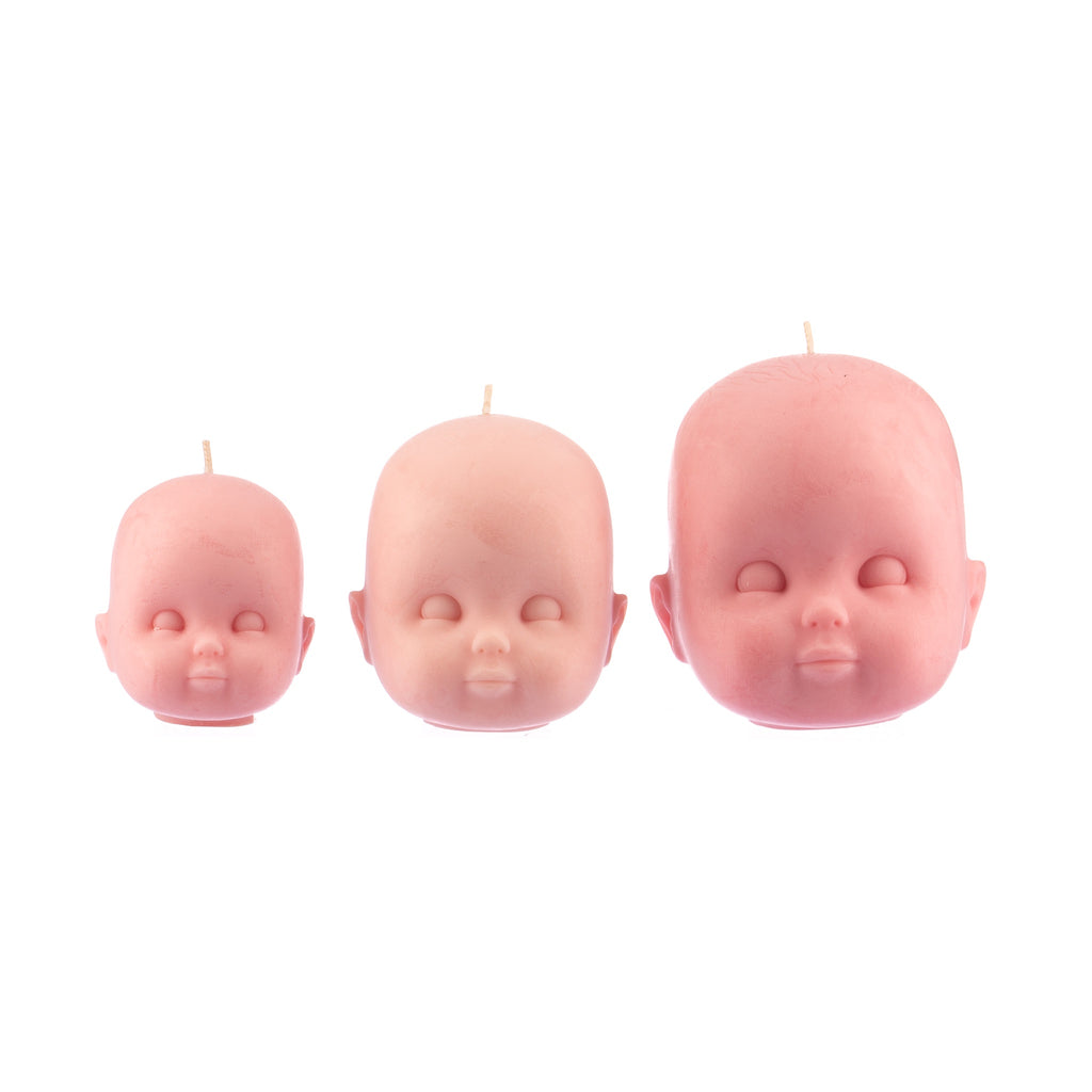 You, Me & Bones // Doll Head Candle - Pink | Candles
