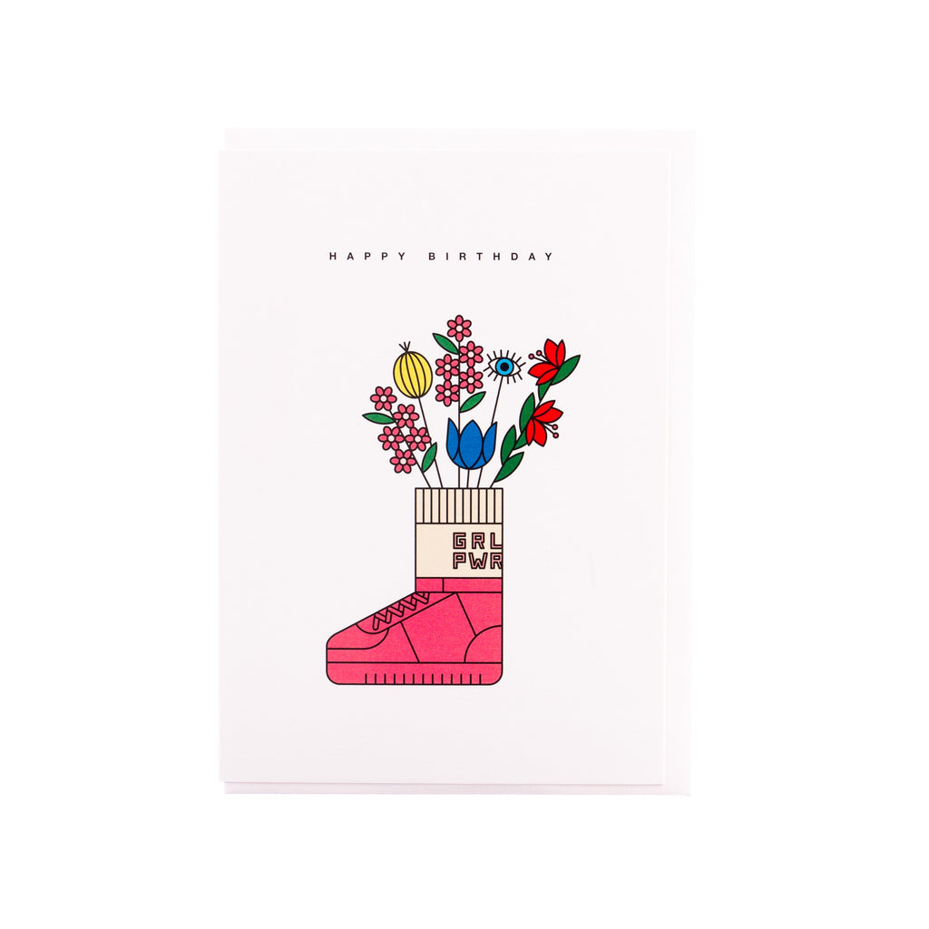 Redfries // Sneaker Vase Greeting Card | Greeting Cards